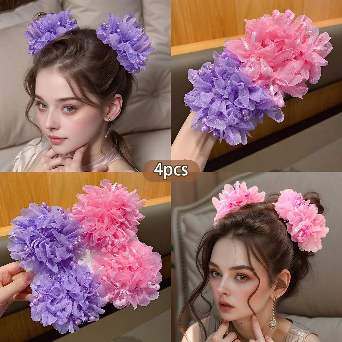 Pink Acrylic Headband Hair Accessories for Little Girls