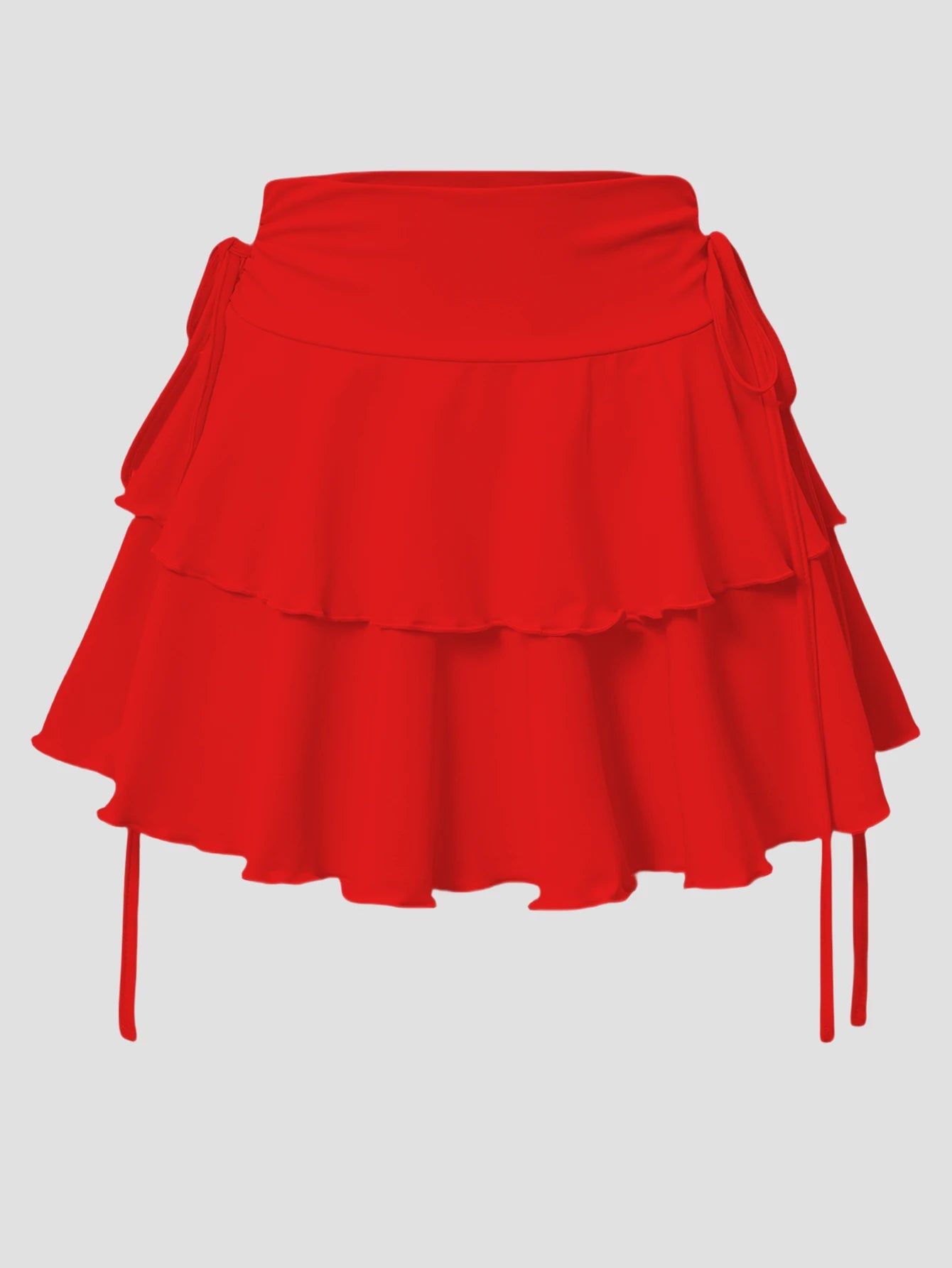 High Waist Slim Fit Elastic Waist Skirt for Women in Solid Color