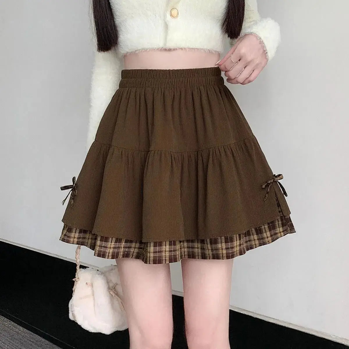 Mini Black Pleated Skirt for Women in Comfortable Polyester