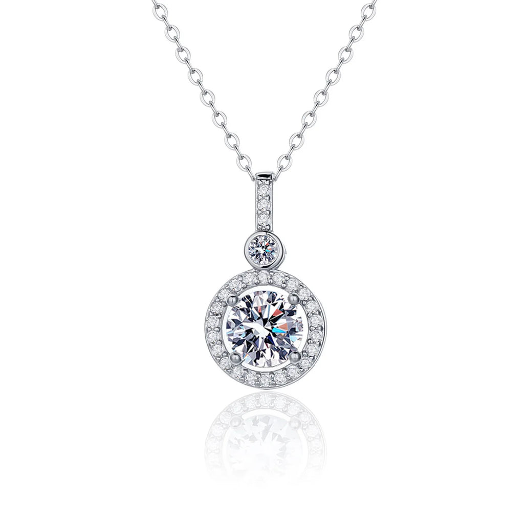 Sterling Silver Zircon Necklace for Women Wedding Jewelry