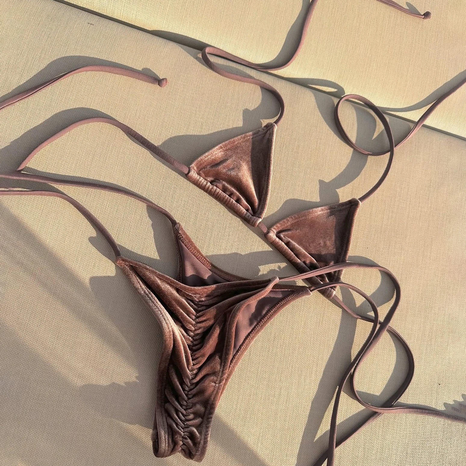 Shiny Bandeau Bikini Swimsuit for Women by MALEY LifeStyle