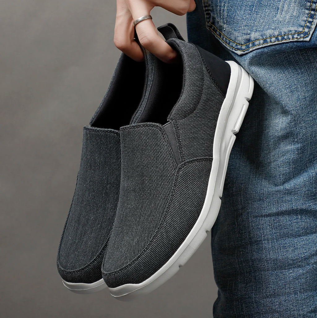 Breathable Canvas Slip-On Loafers for Men by PUAMSS