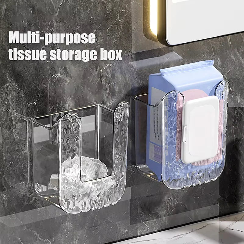 Wall Mounted Wet Tissue Storage Box with Strong Adhesion
