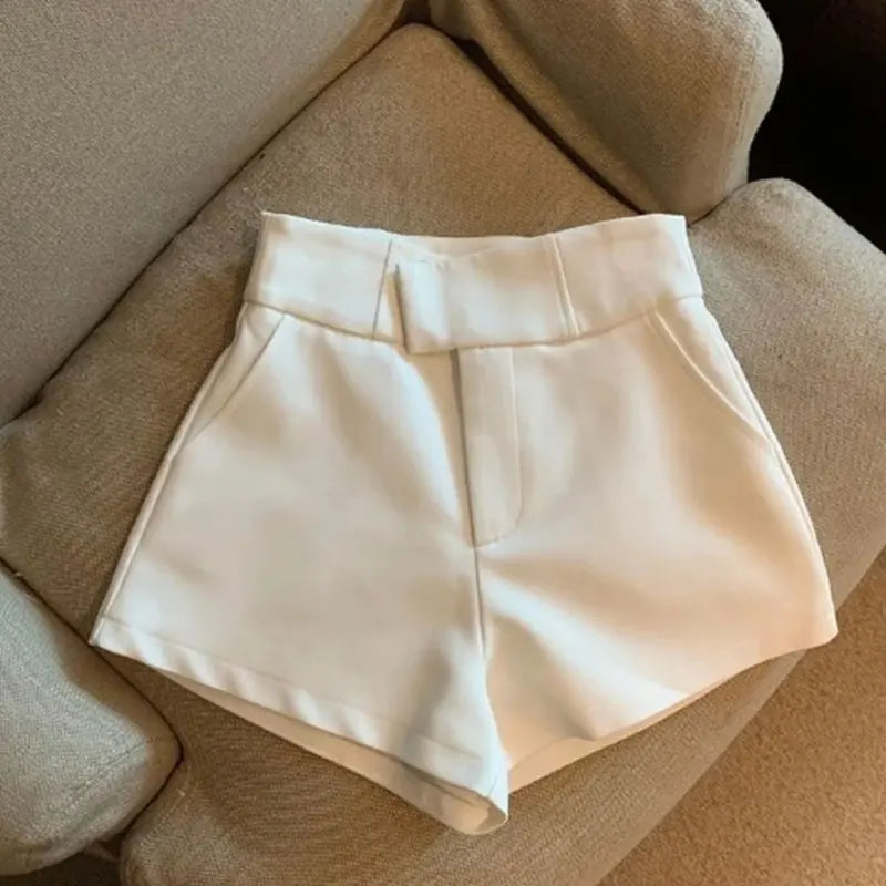 Mooyufon Black High Waisted Women's Casual Shorts with Sequins