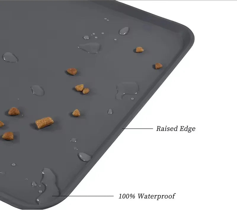 Durable Silicone Non-Slip Waterproof Pet Placemat for Cats and Dogs