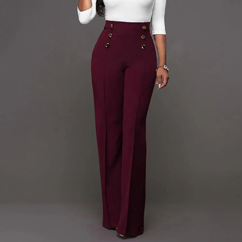 Women High Waist Wide Leg Pants for Casual Autumn Wear