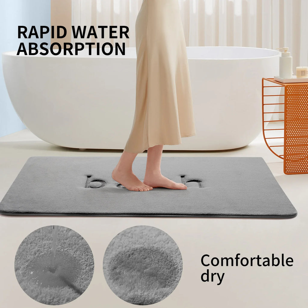 Super Soft Foam Bath Mat for Bathroom Modern Style