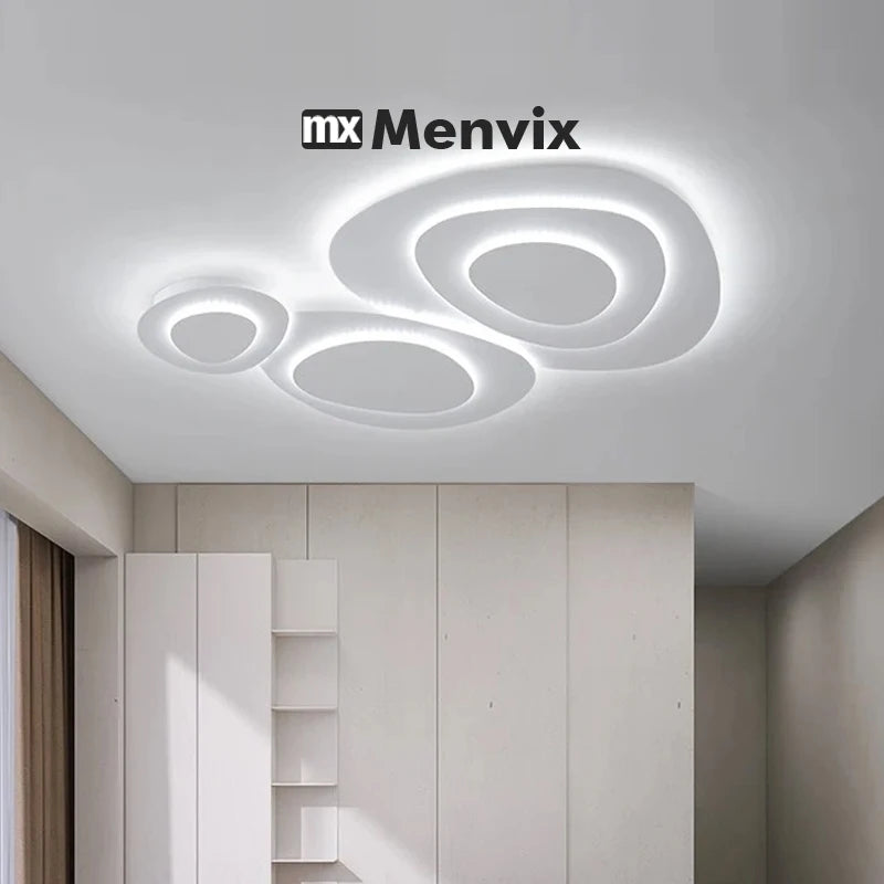 Milk White Art Deco Ceiling Lamp for Indoor Spaces