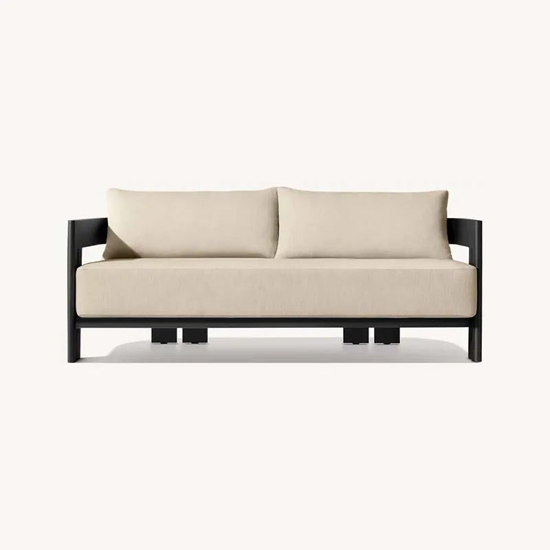 Aluminum Outdoor Sofa Set with Ottoman for Modern Gardens