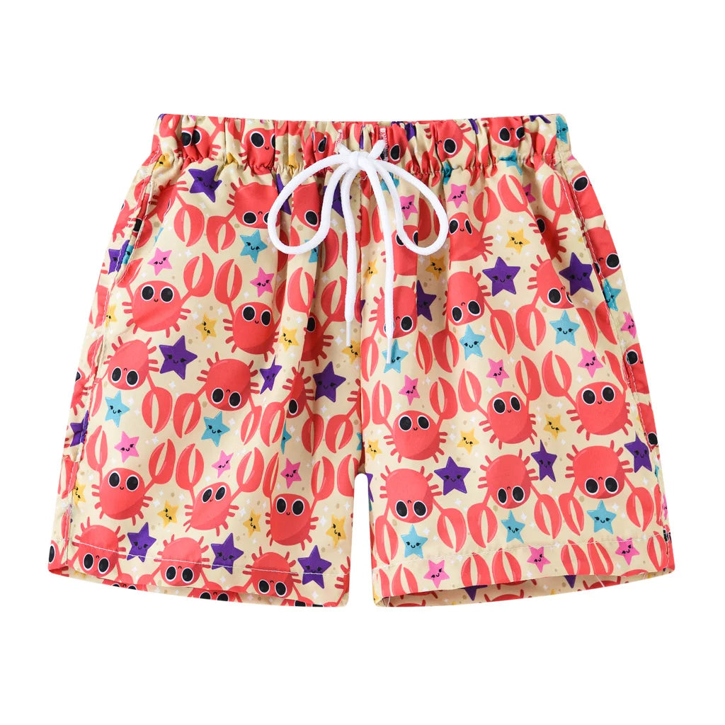 2026 Summer Boys Cartoon Swimming Trunks Beach Shorts