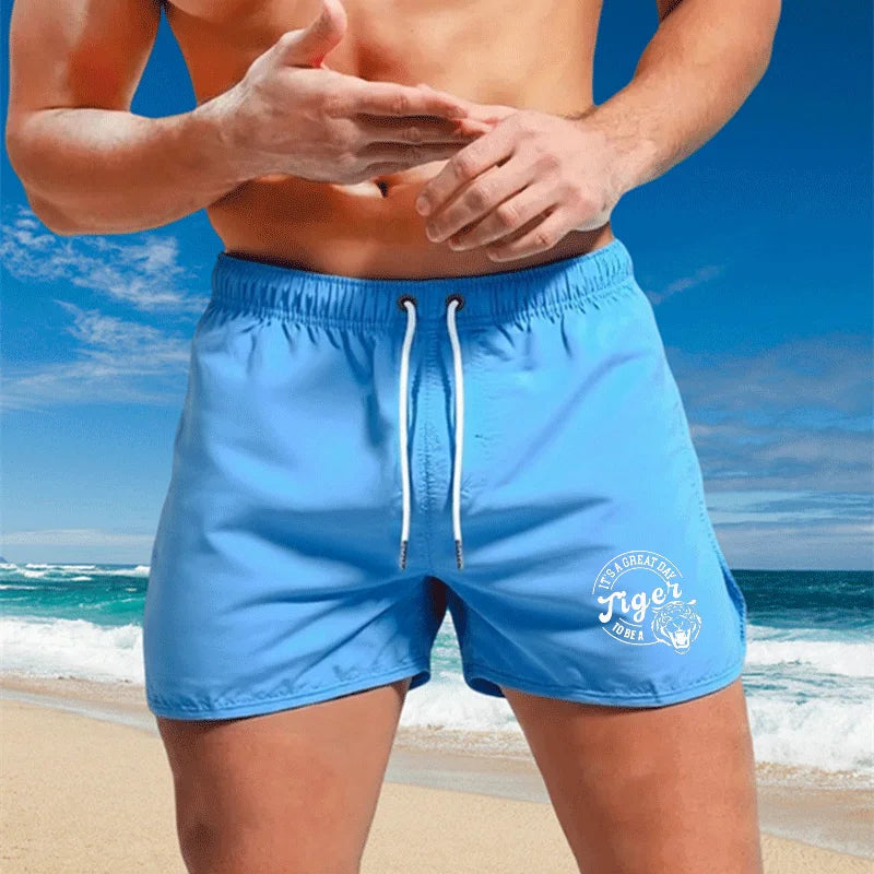 Men's swimwear beach shorts surfboard Breathable men's clothing swimming sports beach fashion summer Shorts creativity print