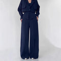 Chic Polyester 3 Piece Pant Set with Blazer for Women