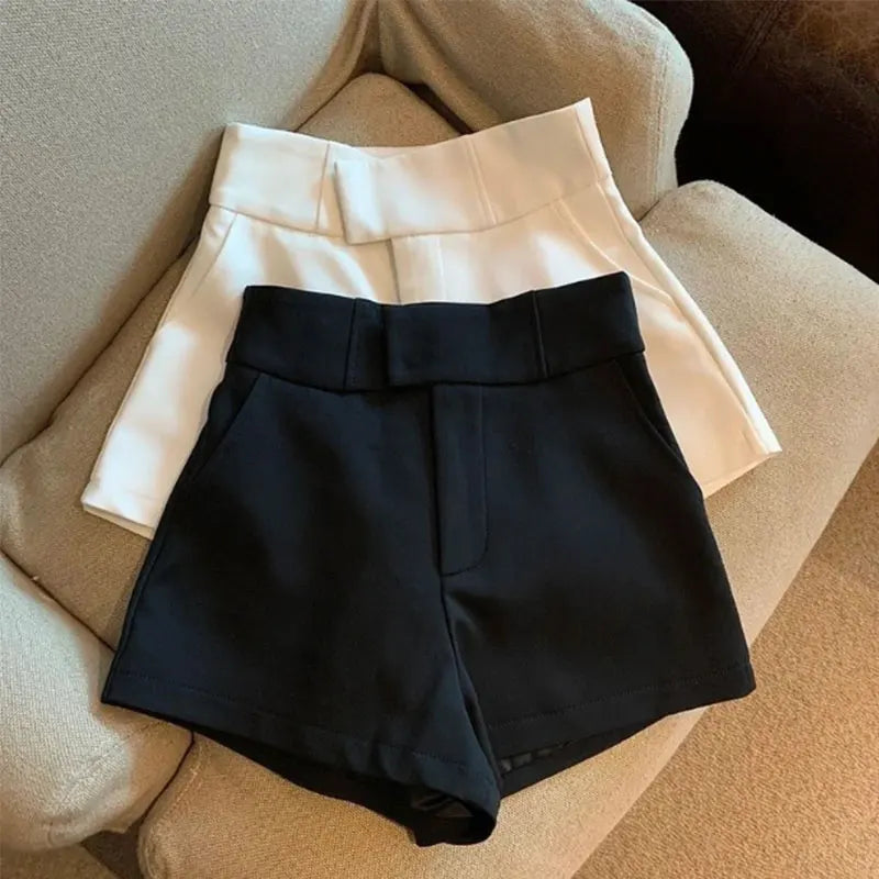 Mooyufon Black High Waisted Women's Casual Shorts with Sequins