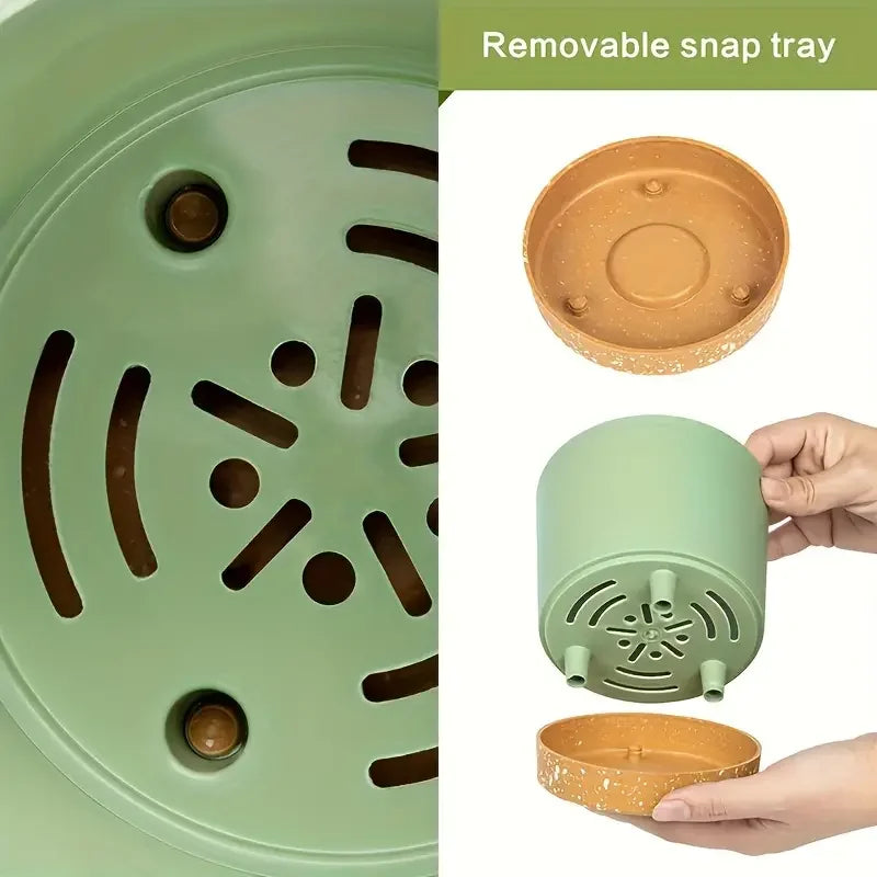 Modern Plastic Plant Pot Set for Indoor and Outdoor Use