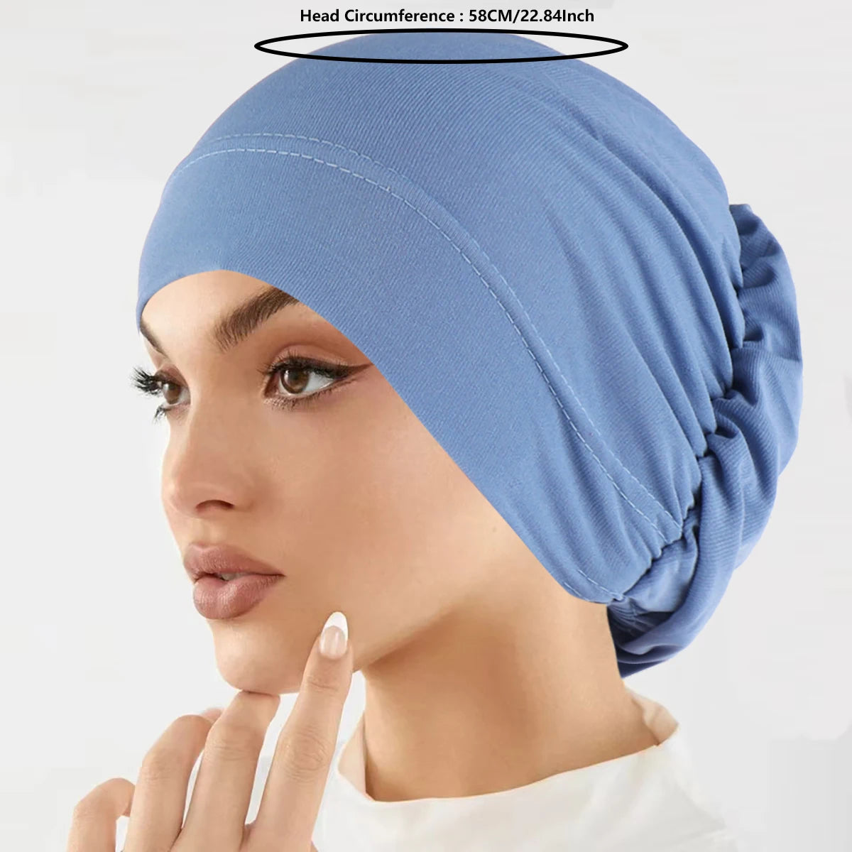 Soft Stretch Solid Color Turban Hat for Women and Girls