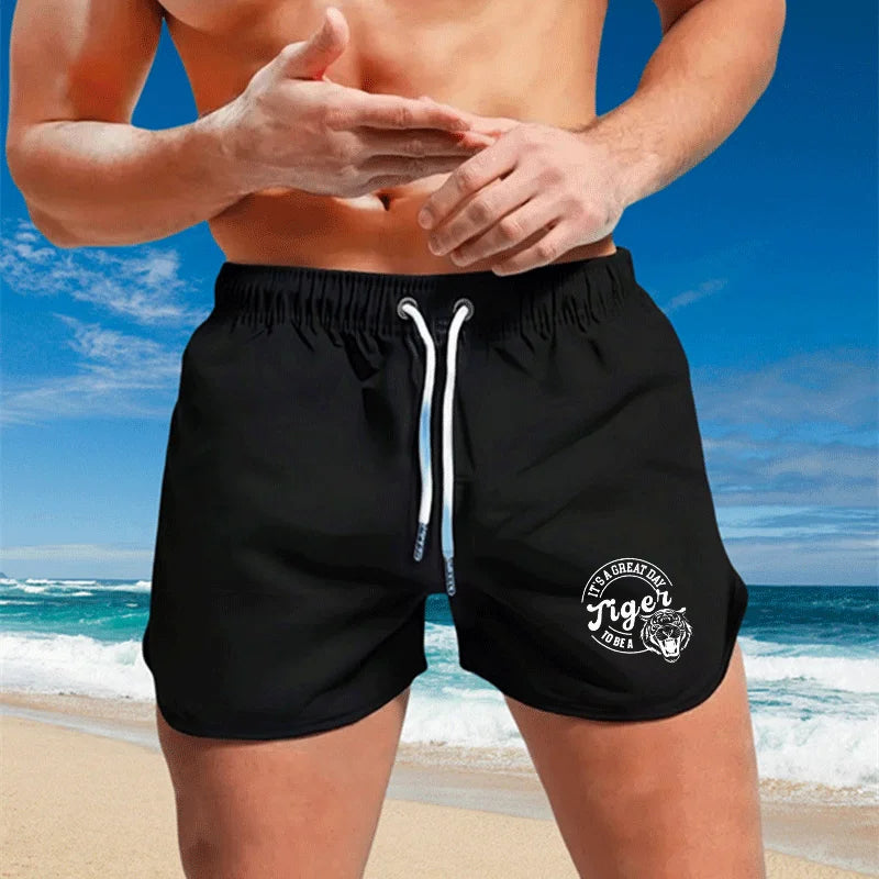 Men's swimwear beach shorts surfboard Breathable men's clothing swimming sports beach fashion summer Shorts creativity print