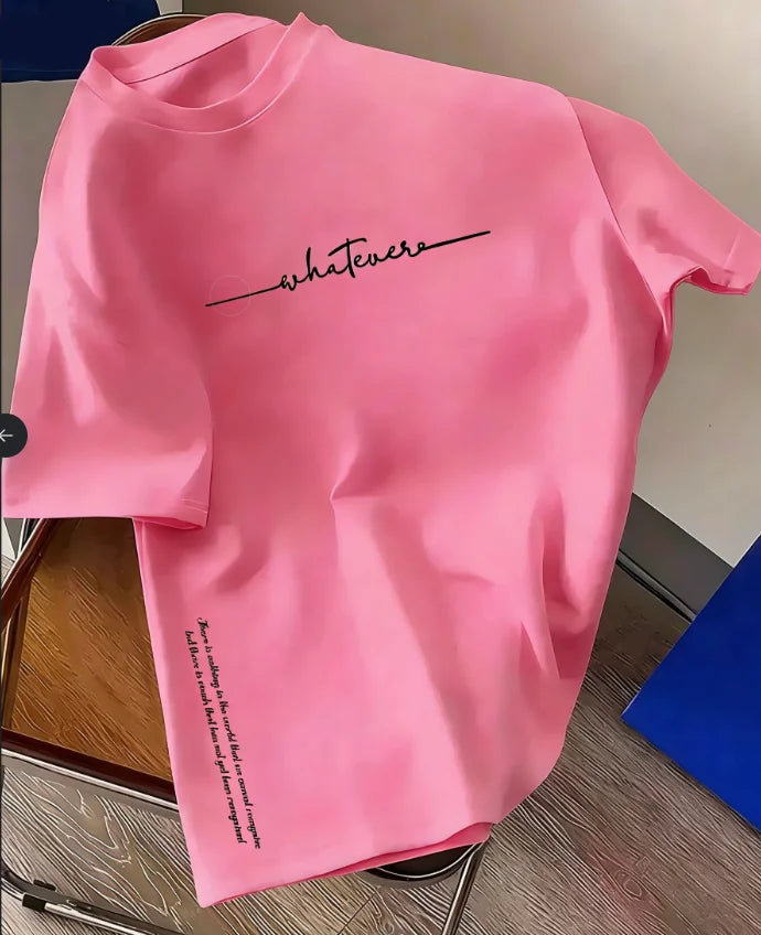 Stylish Men's T-Shirt: 100% Cotton, Minimalist Letter Print, Casual, Comfortable, Versatile, Loose-Fit, Sporty Style.