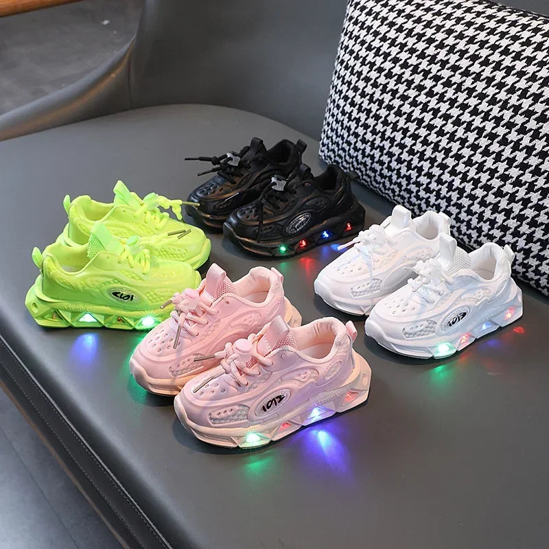 LED Child Trainers for Toddlers 4-6 Years Unisex Sport Shoes