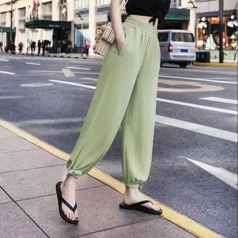 High Waist Harem Pants for Women in Ankle-Length Style