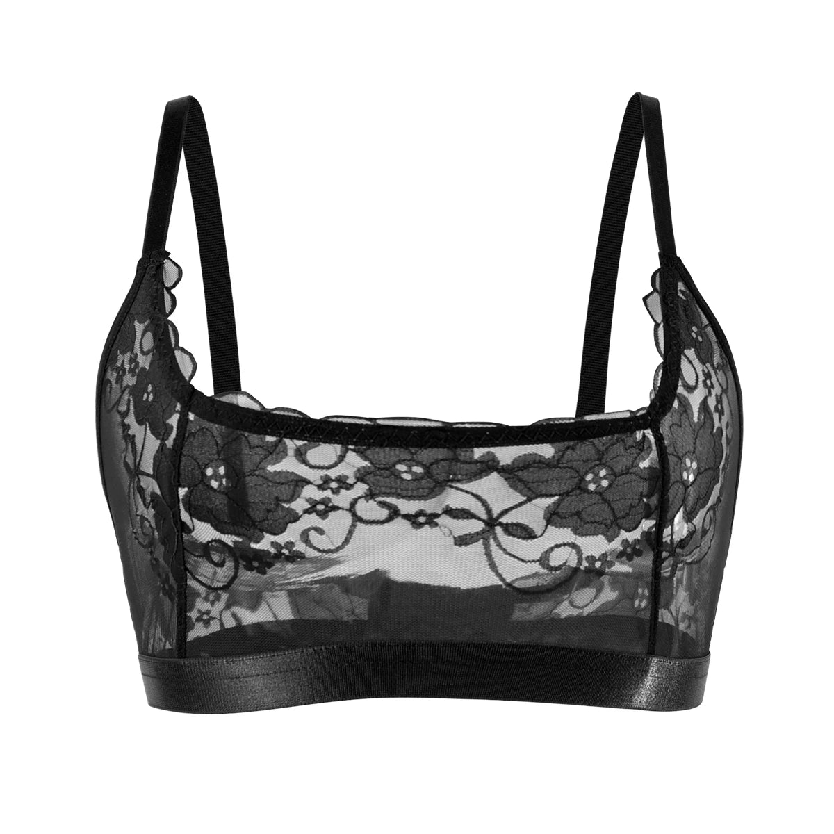 Elegant Floral Lace Wire-Free Bra for Women