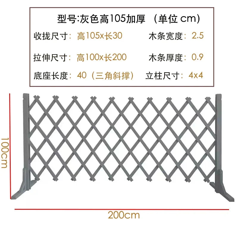 Expandable Spruce Wood Fence Indoor Outdoor Pet Barrier Garden Divider