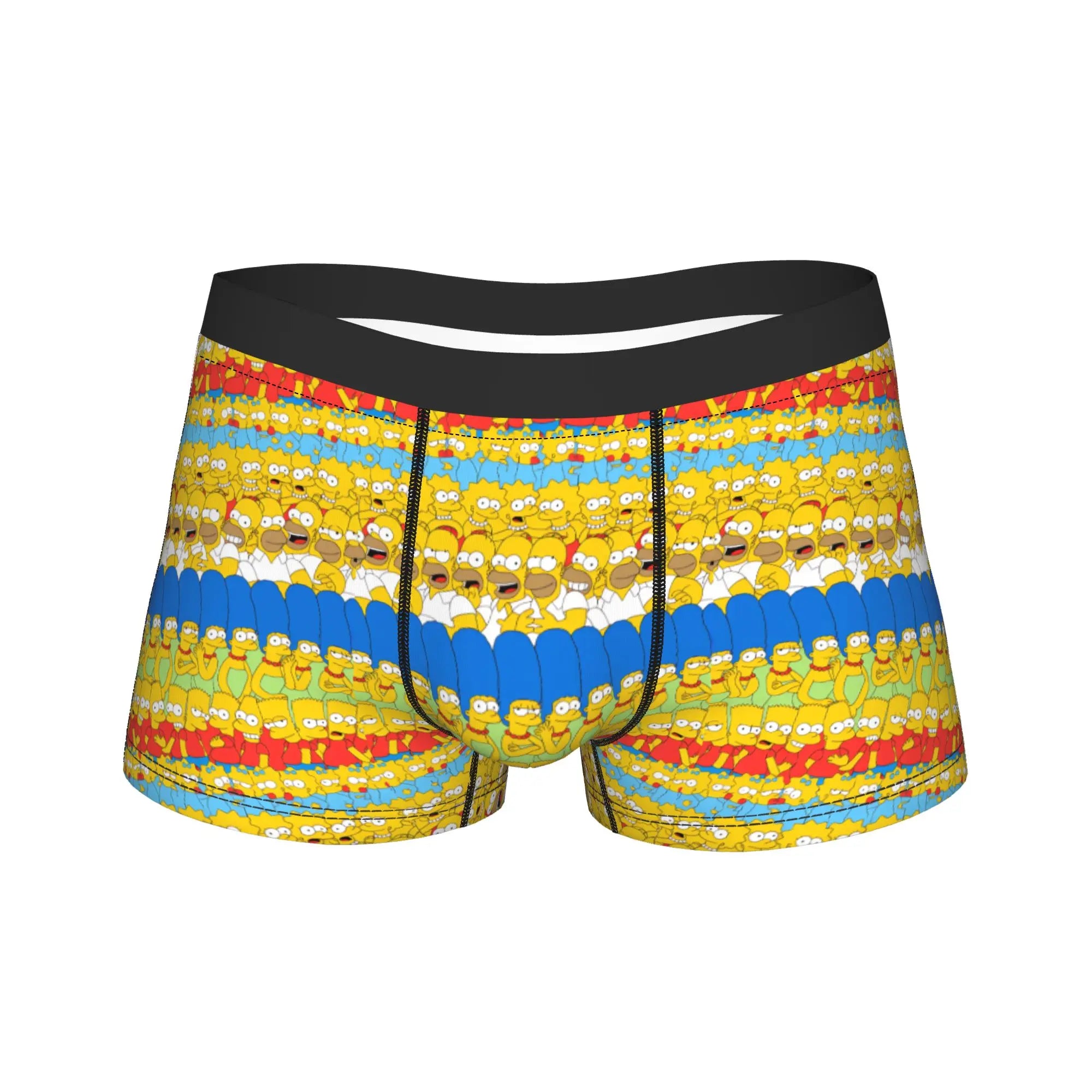 S-Simpsons Family Cartoon Characters Men's Boxer Shorts Plus Size