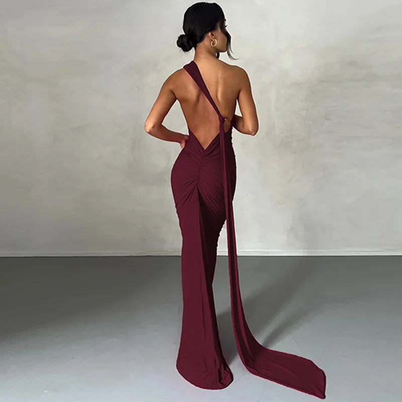 Elegant Backless Maxi Dress for Women by SINOSENSE