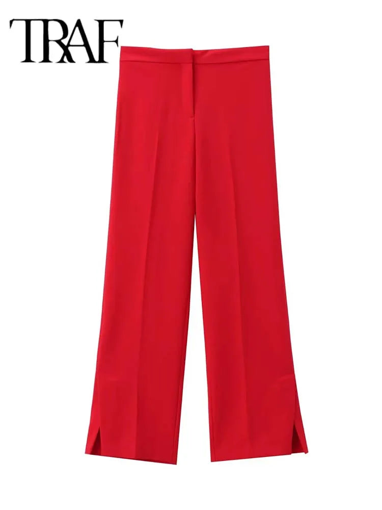 Klkxmyt Women's Vintage Office Suit Set with Chic Vest and Pants