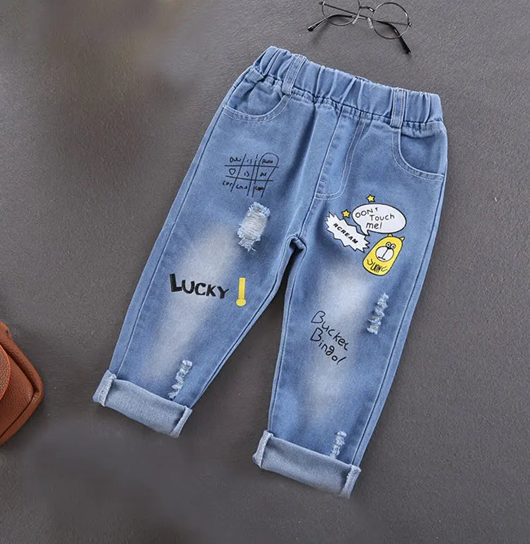 Boys Cotton Stretch Denim Jeans for Kids Casual Wear