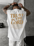Men's Summer American High-Street Retro Print Tank Top: Streetwear Hip-Hop Style, Loose-Fit, Round Neck, Sleeveless Top