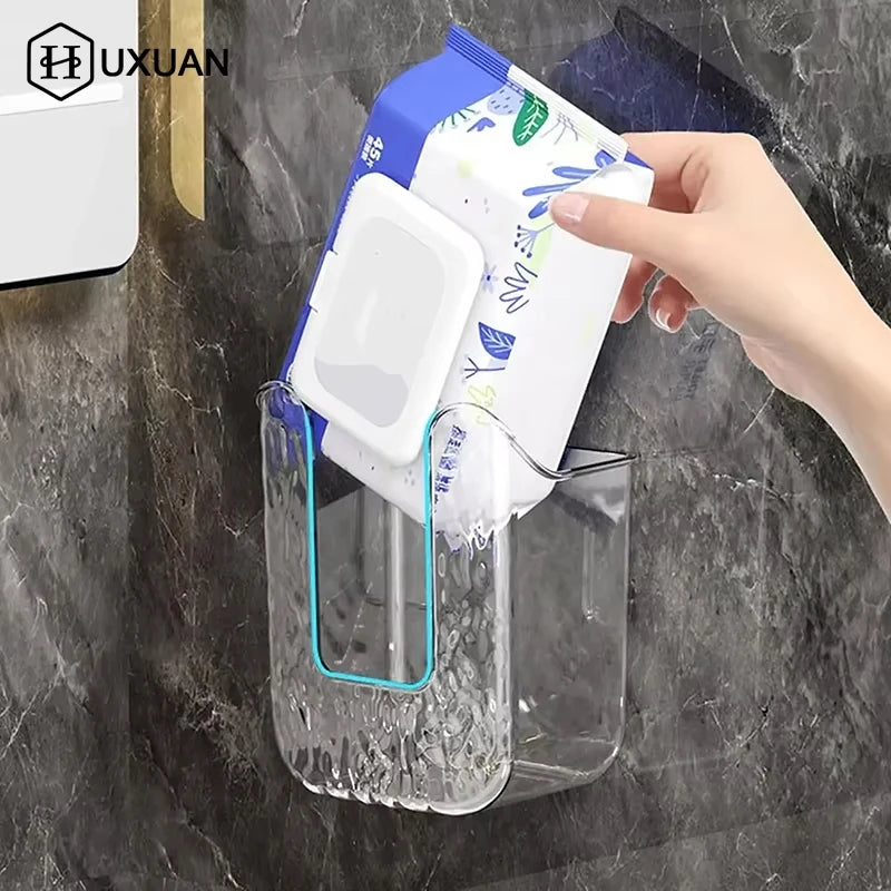 Wall Mounted Wet Tissue Storage Box with Strong Adhesion