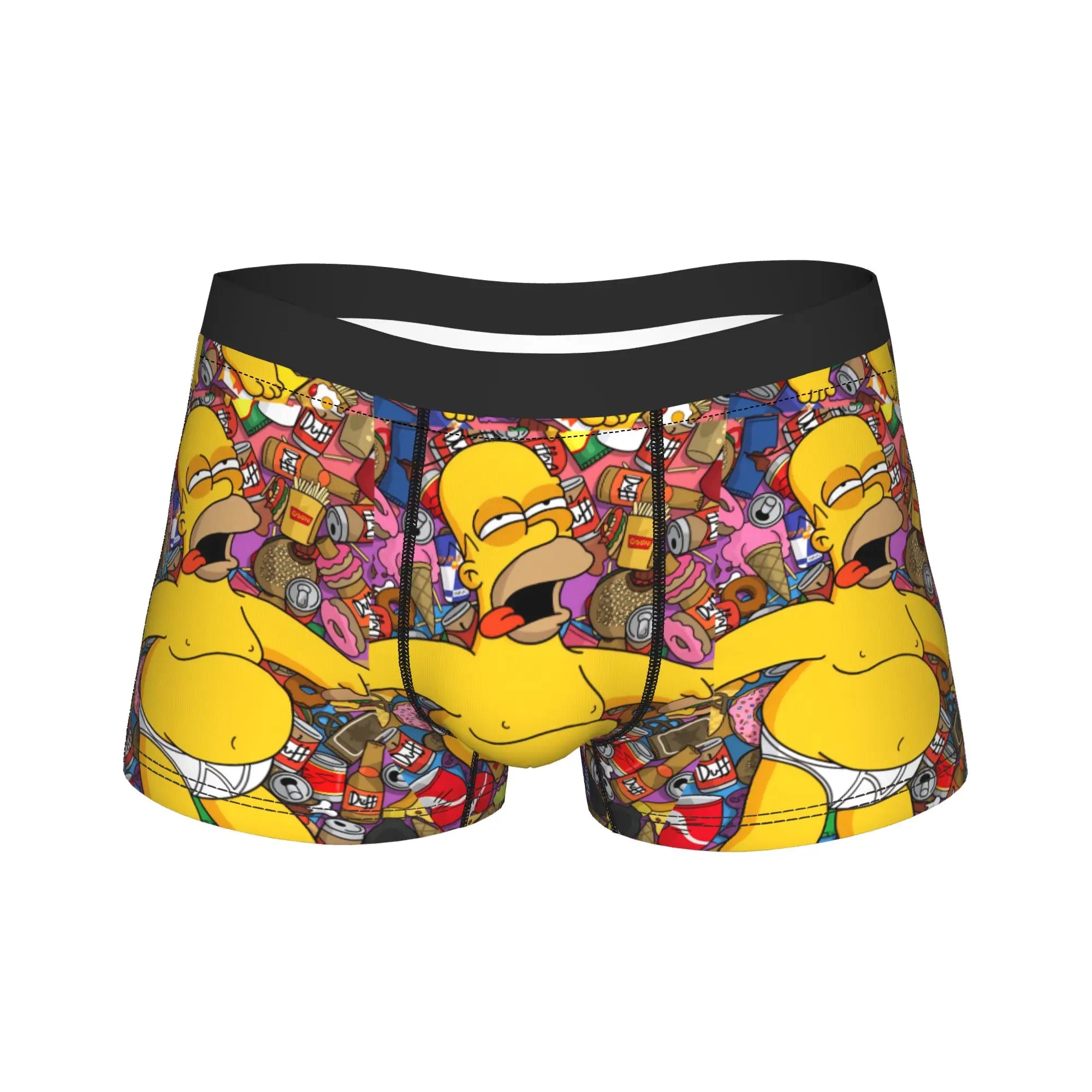 S-Simpsons Family Cartoon Characters Men's Boxer Shorts Plus Size