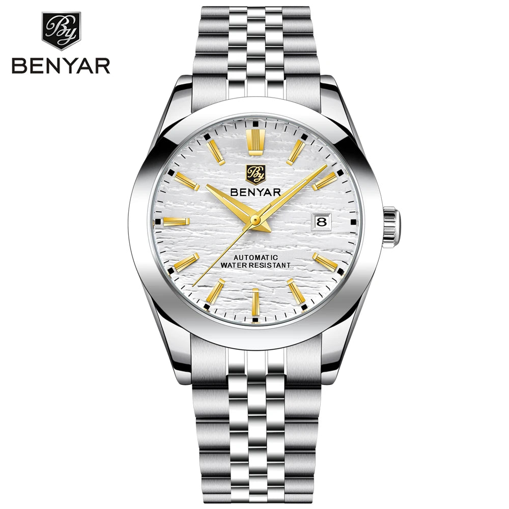 Luxury Mechanical Wristwatch for Men in Stainless Steel
