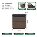 Solid Wood Nightstand with Hidden Compartment in Modern Style