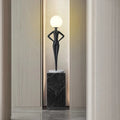 Modern Minimalist LED Floor Lamp in Black Resin for Hotels