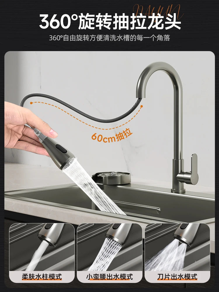 Large 304 Stainless Steel Kitchen Vegetable Basin Sink